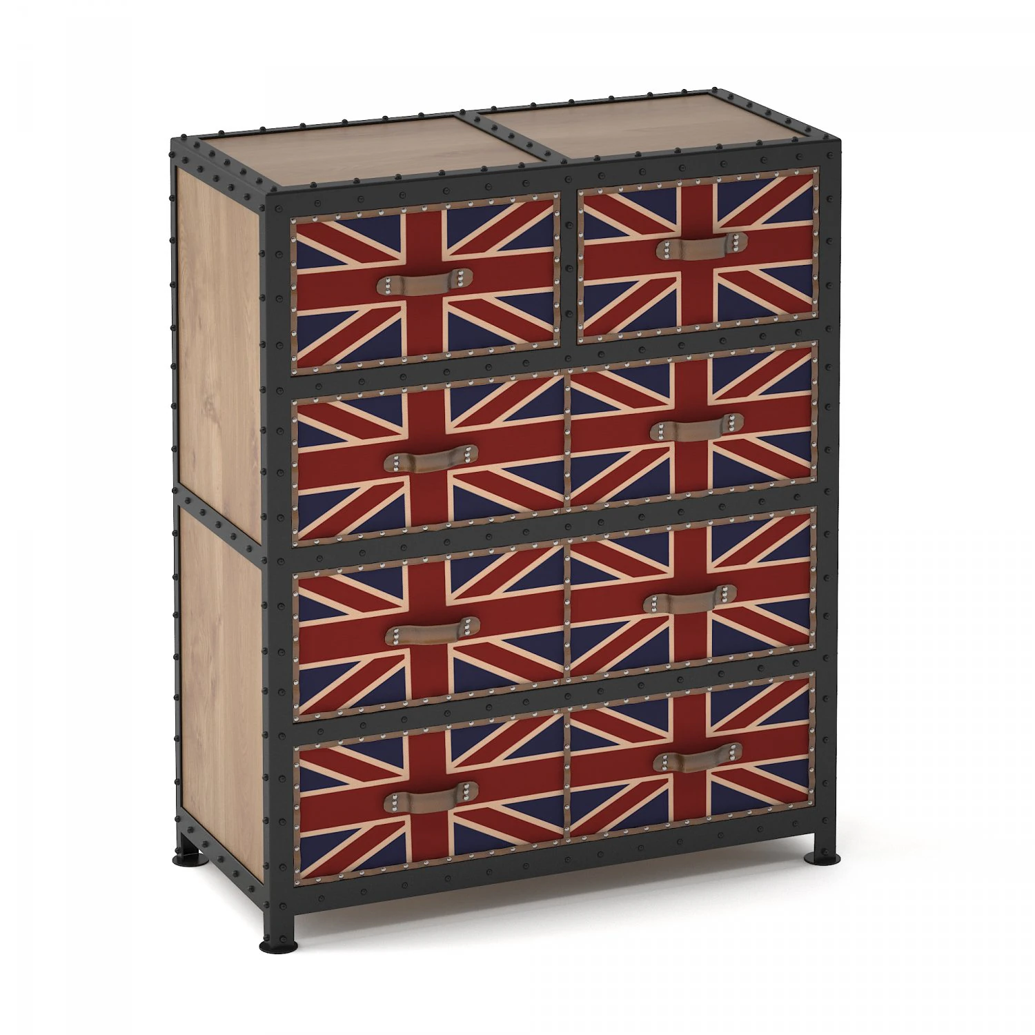 union jack commode 3D Model .c4d .max .obj .3ds .fbx .stl .blend 