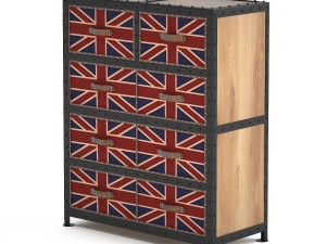 union jack commode Modello 3D