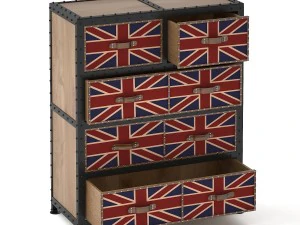 union jack commode 3D Model