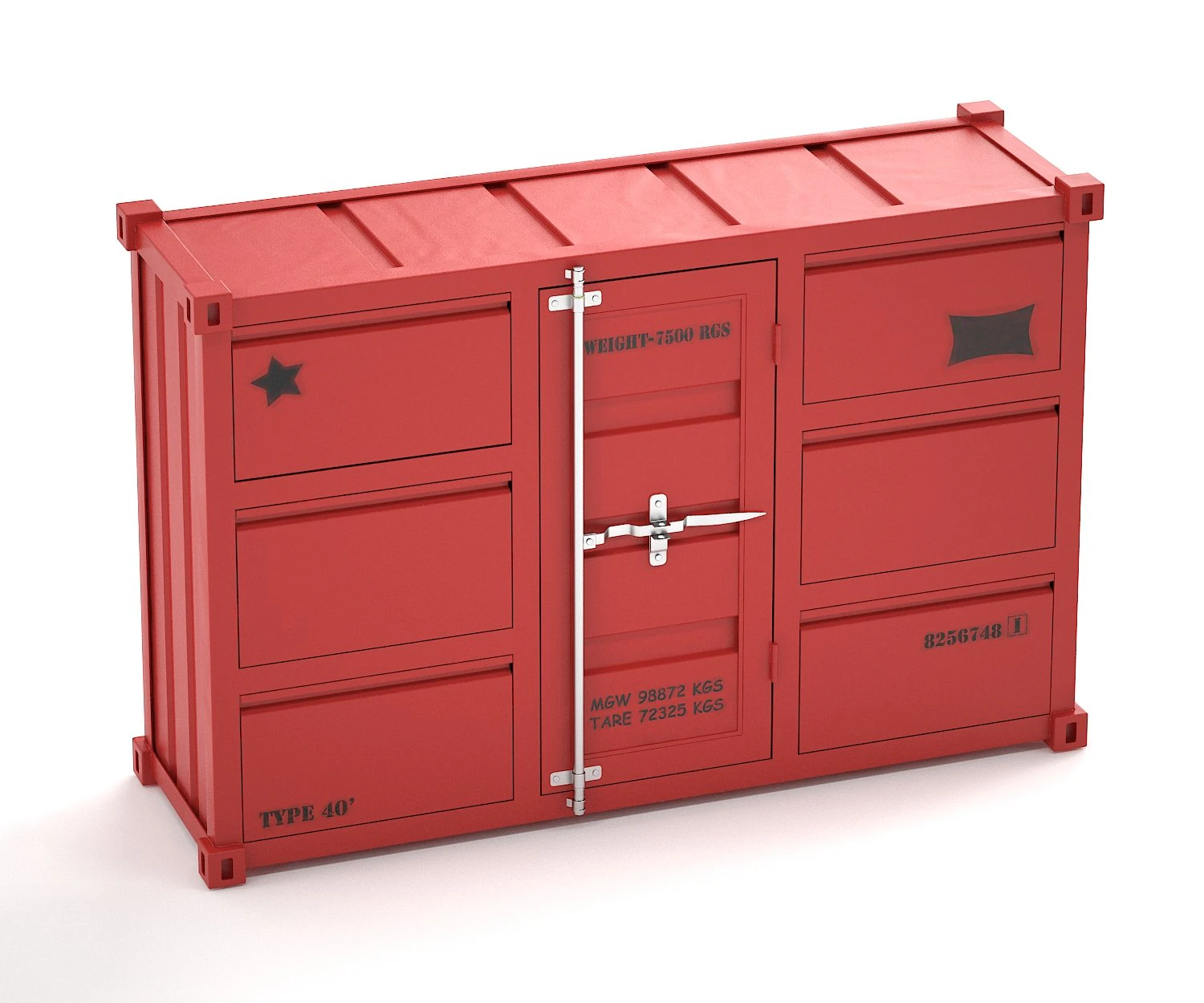 sea container commode 3D Model .c4d .max .obj .3ds .fbx .stl .blend 