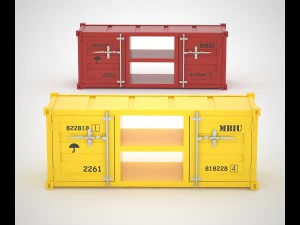 sea container hq tv cabinet 3D Model