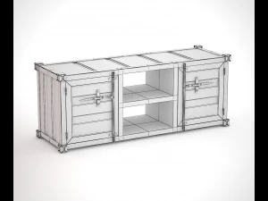 sea container hq tv cabinet 3D Model