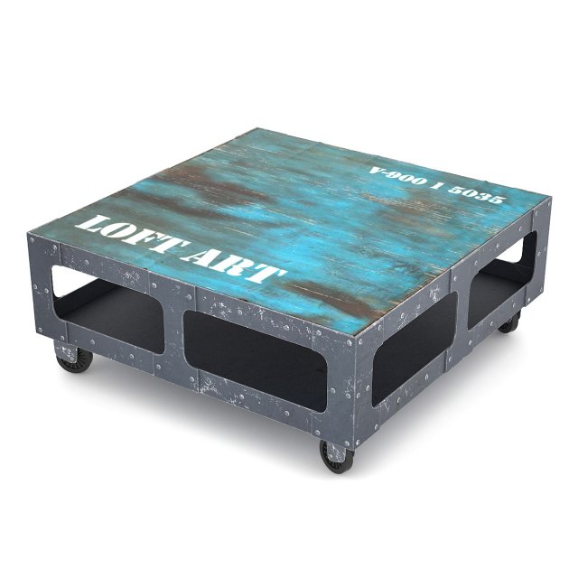coffee table loft art 3D Model .c4d .max .obj .3ds .fbx .stl .blend 