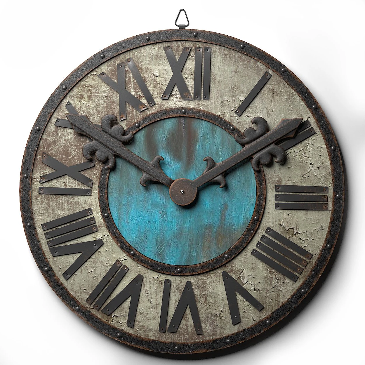 wall clock loft style t80 3D Model .c4d .max .obj .3ds .fbx .stl .blend 