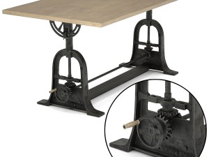 dublin adjustable table 3D Model