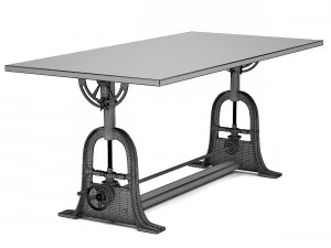 dublin adjustable table 3D Model