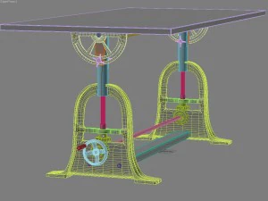 dublin adjustable table 3D Model