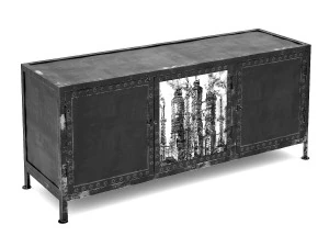 lemari tv hitam putih Model 3D