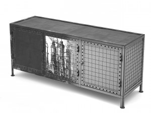black white tv cabinet 3D Model
