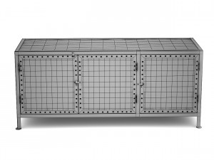 black white tv cabinet 3D Model
