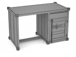 sea container desk Model 3D
