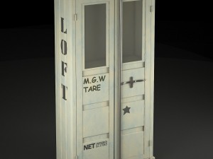 sea container wardrobe in the industrial style 3D Model