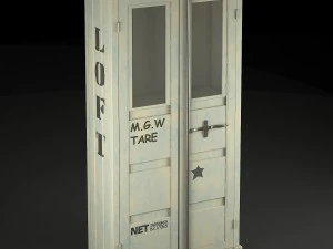 armadio contenitore da mare in stile industriale Modello 3D