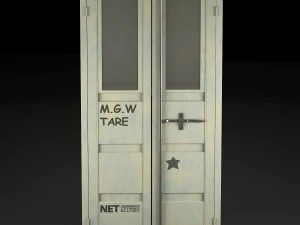 sea container wardrobe in the industrial style 3D Model