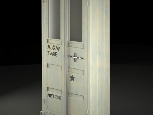 sea container wardrobe in the industrial style 3D Model