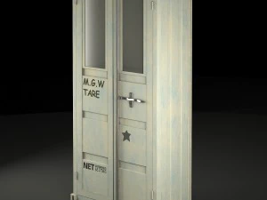 sea container wardrobe in the industrial style 3D Model