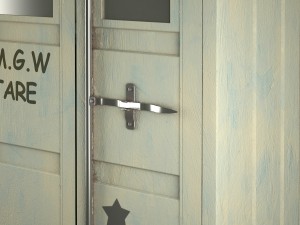 sea container wardrobe in the industrial style 3D Model