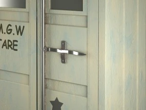 sea container wardrobe in the industrial style 3D Model