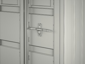 sea container wardrobe in the industrial style 3D Model