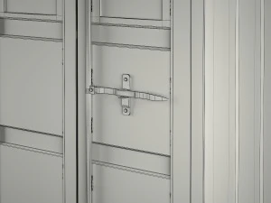 sea container wardrobe in the industrial style 3D Model