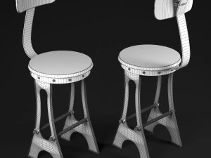 bir &ccedil;er&ccedil;eve bar taburesi 3D Model