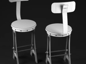 bir &ccedil;er&ccedil;eve bar taburesi 3D Model