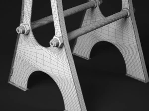 bir &ccedil;er&ccedil;eve bar taburesi 3D Model