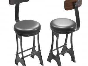 upholstered a frame bar chair 3D Model