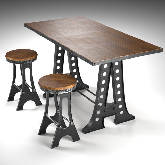 a frame dining table Modello 3D .c4d .max .obj .3ds .fbx .stl .blend 