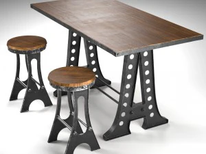 ramowy st&oacute;ł jadalny Model 3D