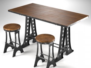 a frame dining table Modello 3D