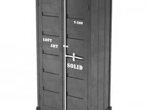 海上コンテナのワードローブ 3Dモデル