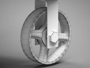 manufacture buffet-dresser on wheels in the indust 3D Model
