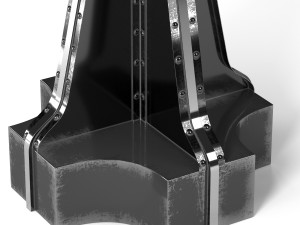 french column table in the industrial style 3D 모델