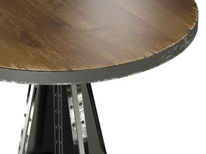 french column table in the industrial style 3D 모델