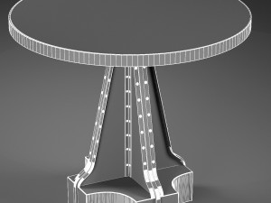 french column table in the industrial style 3D 모델