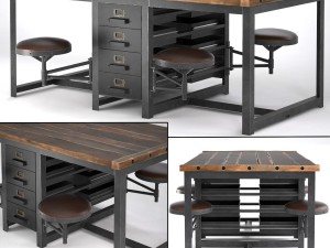 big desktop rupert in the industrial style 3D Model