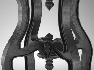 french industrial white marble dining table 3D Model