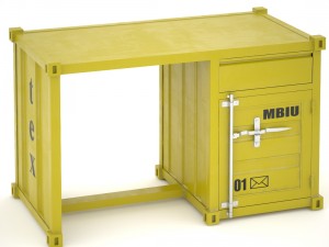 sea container desk 4 colors 3D Model