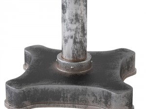 viktor industrial solid metal and cast iron dining 3D Модель