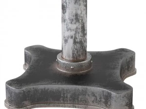 viktor industrial solid metal and cast iron dining 3D Model
