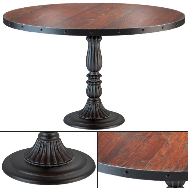 french soda fountain distressed wood kitchen table Modello 3D .c4d .max .obj .3ds .fbx .stl .blend 