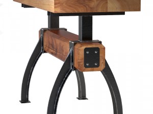 butcher block post and beam island table Modèle 3D