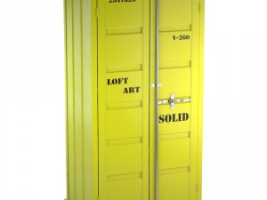 sea container wardrobe 4 colors 3D Model
