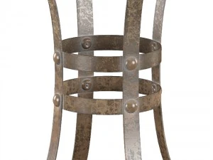 tempe round metal dining table 3D Model