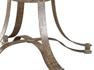 tempe round metal dining table 3D 모델