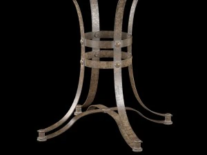 tempe round metal dining table 3D Model