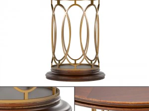 avalon heights-neo deco pedestal table 3D Model