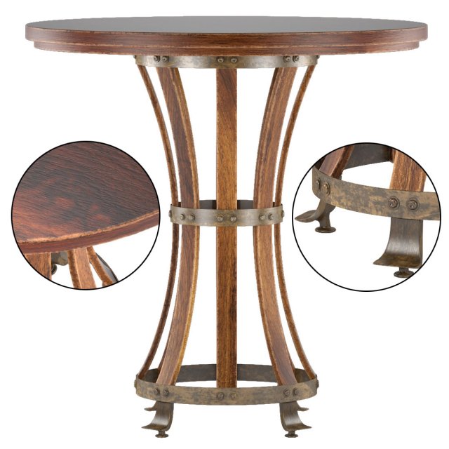 european farmhouse-winemaker tasting table Model 3D .c4d .max .obj .3ds .fbx .stl .blend