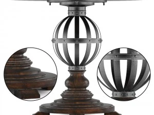 欧洲农舍-普罗旺斯花园餐桌 3D 模型